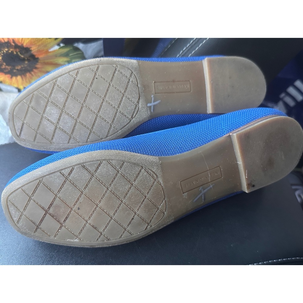 Kelly & Katie Sasha Royal Blue Knit Ballet Flats Bow Detail Size 9M - Picture 4 of 5